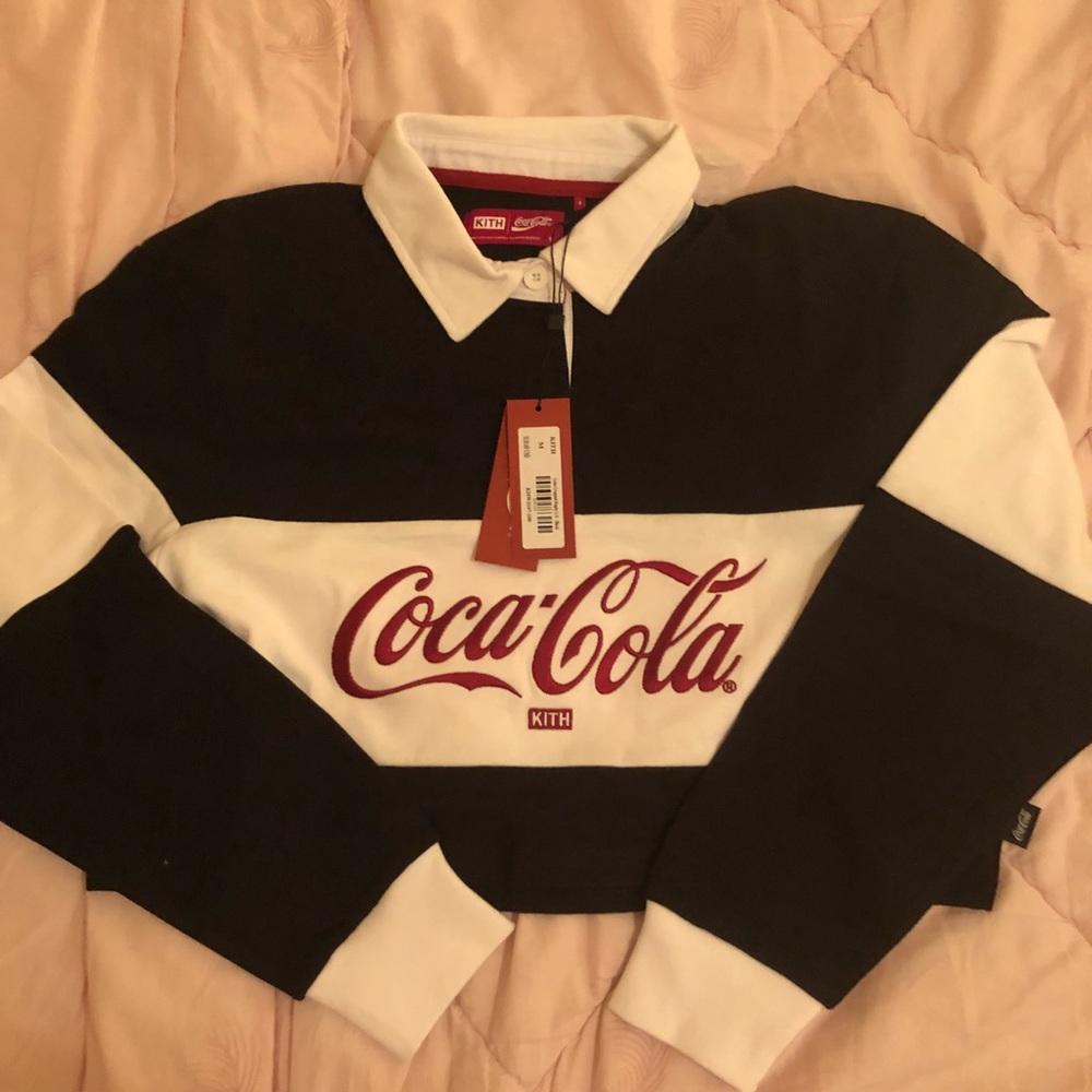 Kith X Coca Cola Woman Rugby Cropped Top